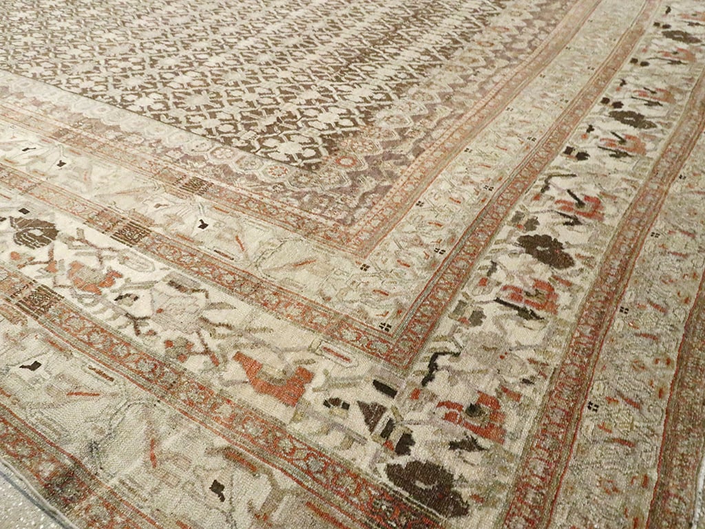 Antique Persian Bibikabad Oversize Carpet, No.22761 - Staging