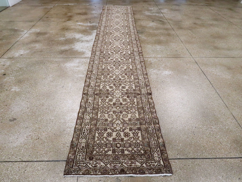 Vintage Persian Malayer Long Runner, No.22781 - Staging