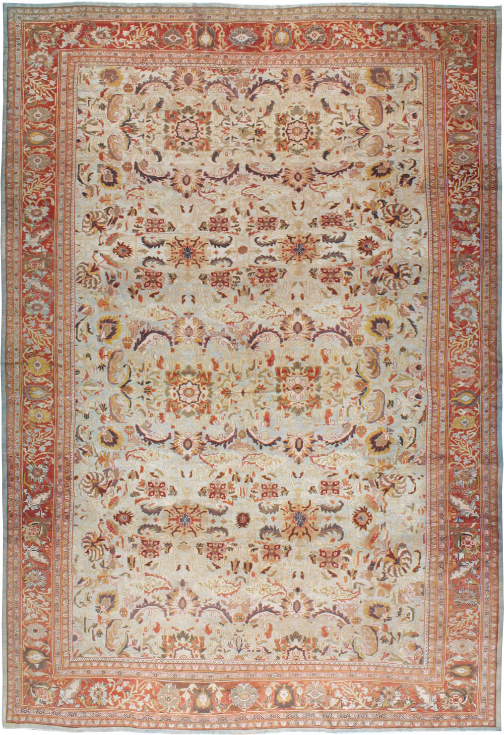 Antique Persian Sulatanbad Carpet, No.22784 - Staging