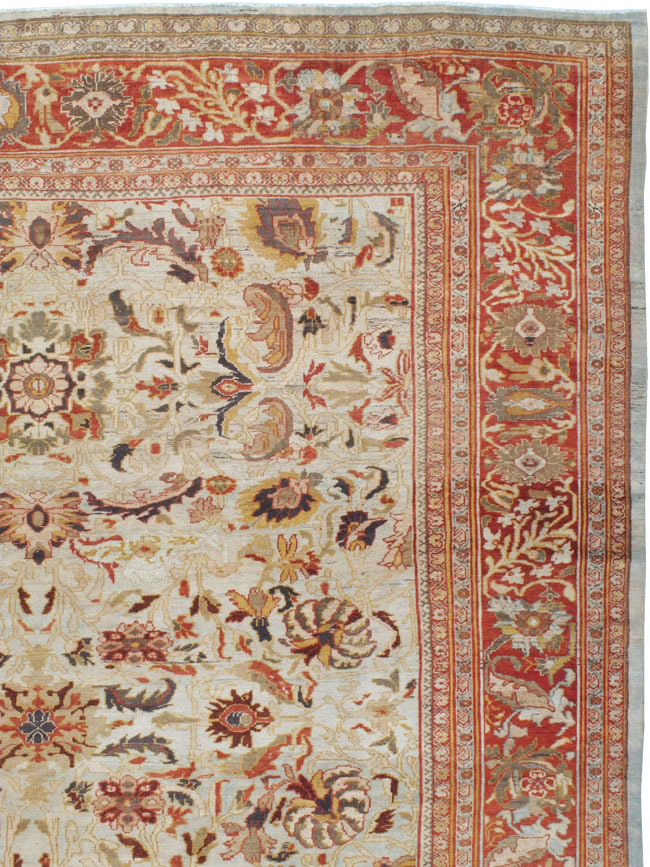Antique Persian Sulatanbad Carpet, No.22784 - Staging