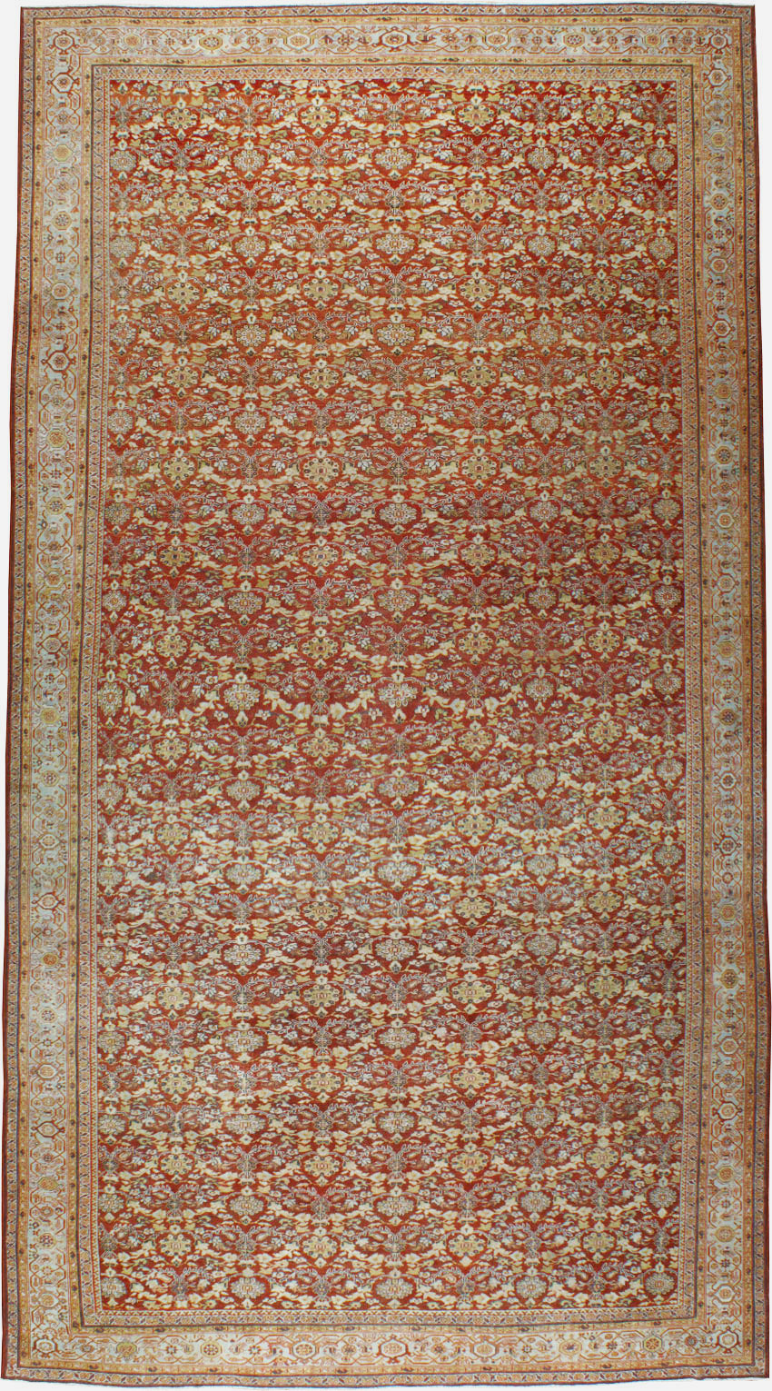 Antiuqe Persian Mahal Carpet, No.22794 - Staging