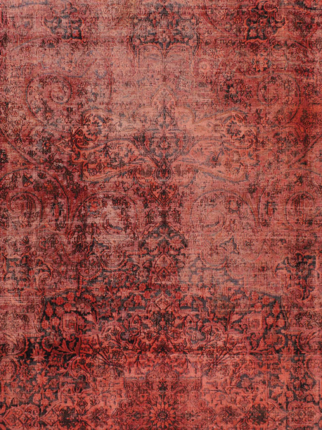 Antique Persian Mashad Over-Dye Carpet, No.22802 - Staging