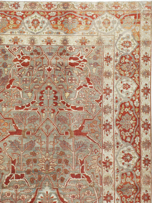 Antique Persian Tabriz Carpet, No.22807 - Staging