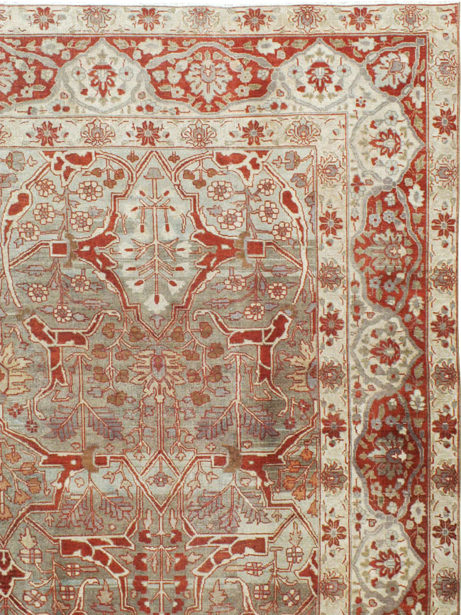 Antique Persian Tabriz Carpet, No.22807 - Staging
