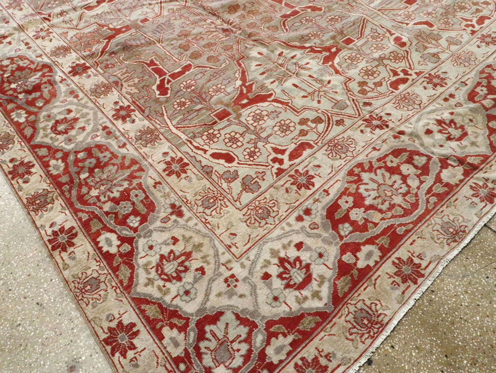 Antique Persian Tabriz Carpet, No.22807 - Staging