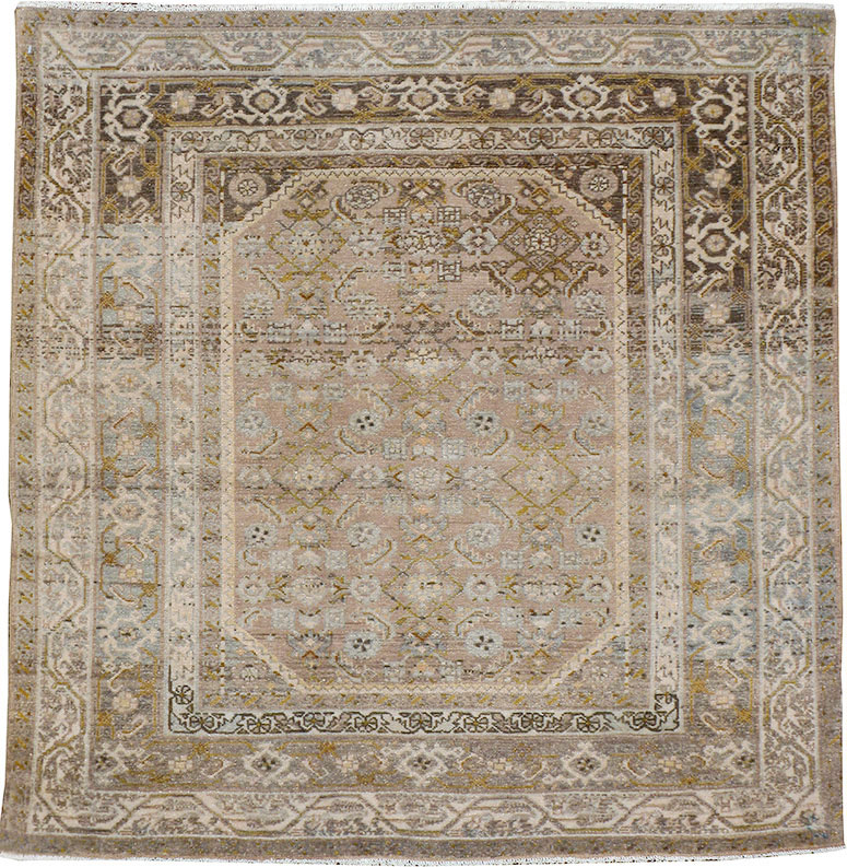 Vintage Malayer Square Rug, No.22810 - Staging