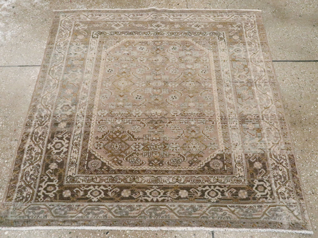 Vintage Malayer Square Rug, No.22810 - Staging