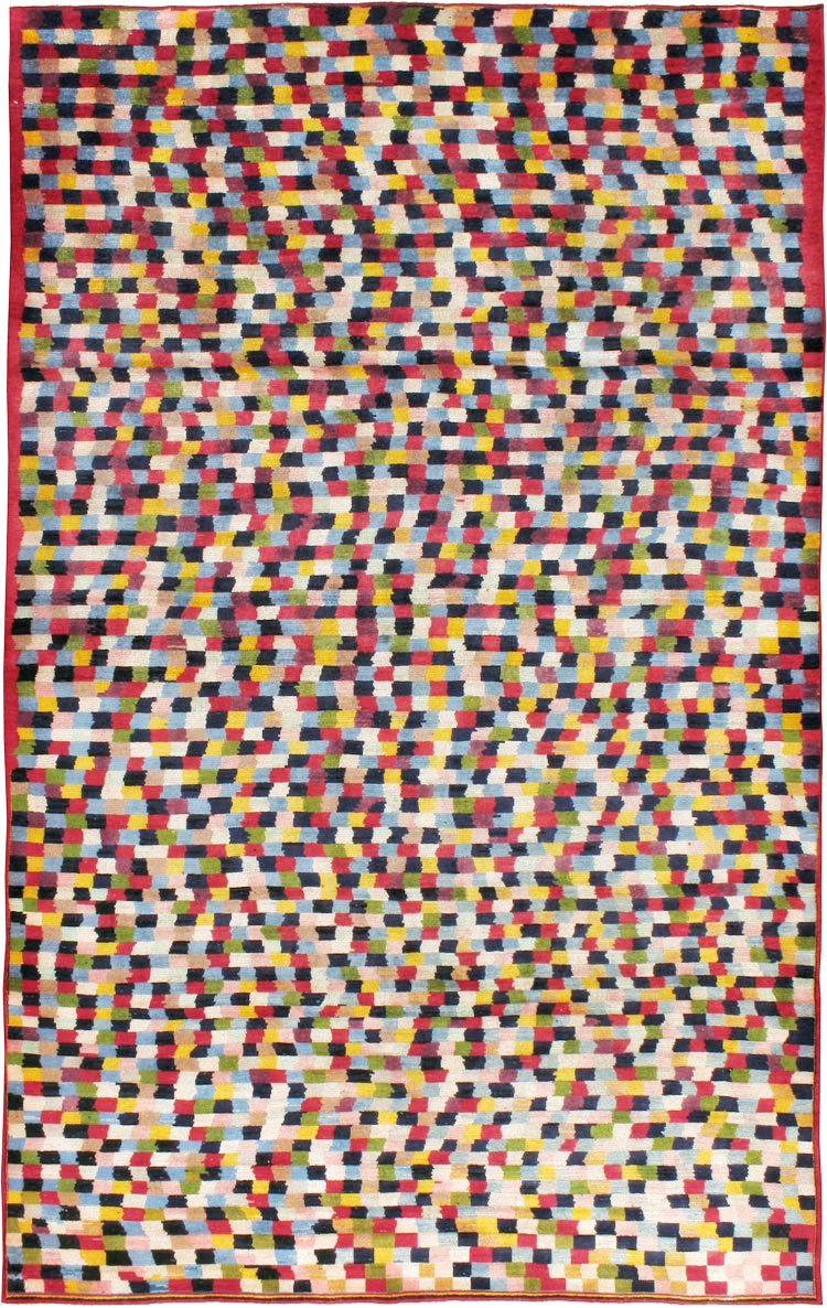 Vintage Persian Kashan Modernist Carpet, No.22839 - Staging