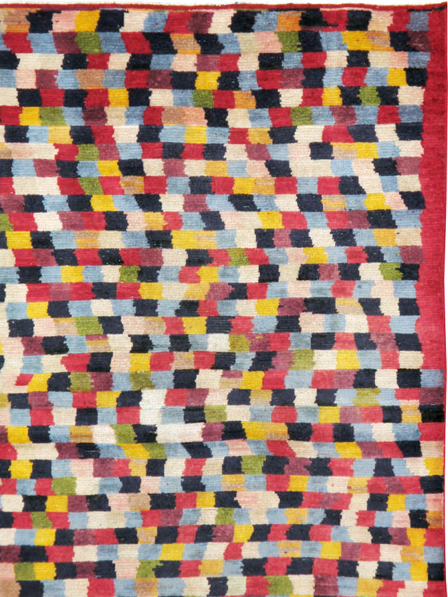 Vintage Persian Kashan Modernist Carpet, No.22839 - Staging