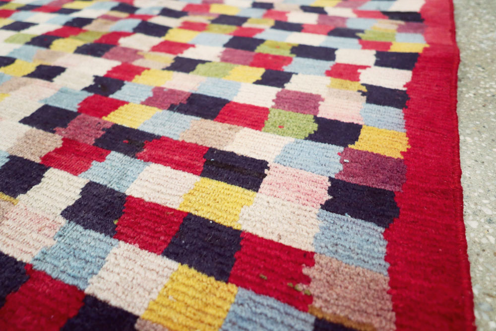 Vintage Persian Kashan Modernist Carpet, No.22839 - Staging