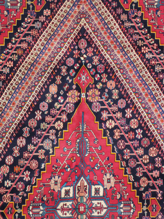 Vintage Persian Afshar Carpet, No.22844 - Staging