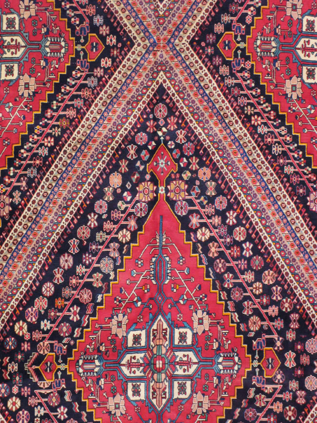 Vintage Persian Afshar Carpet, No.22844 - Staging