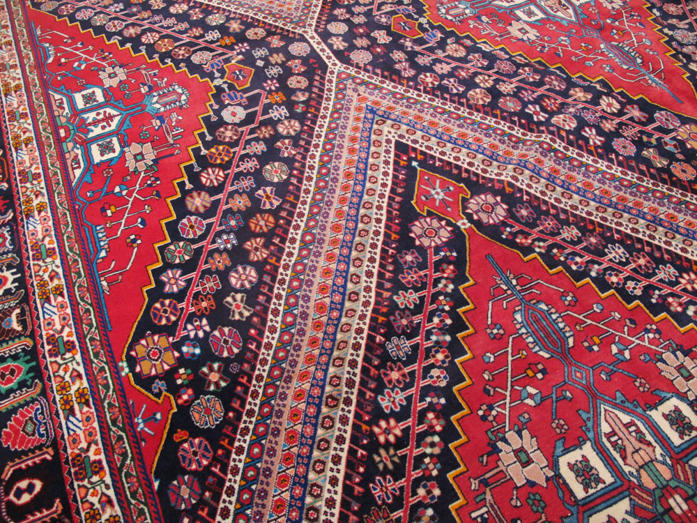 Vintage Persian Afshar Carpet, No.22844 - Staging