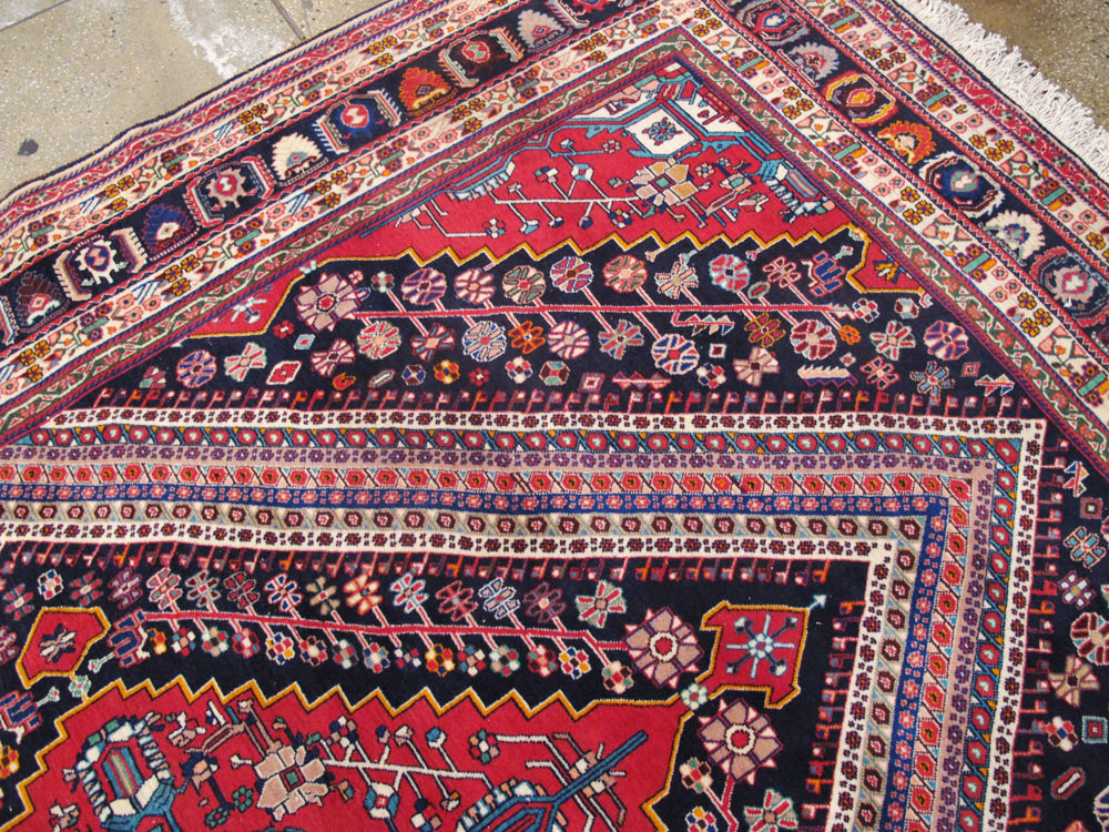 Vintage Persian Afshar Carpet, No.22844 - Staging