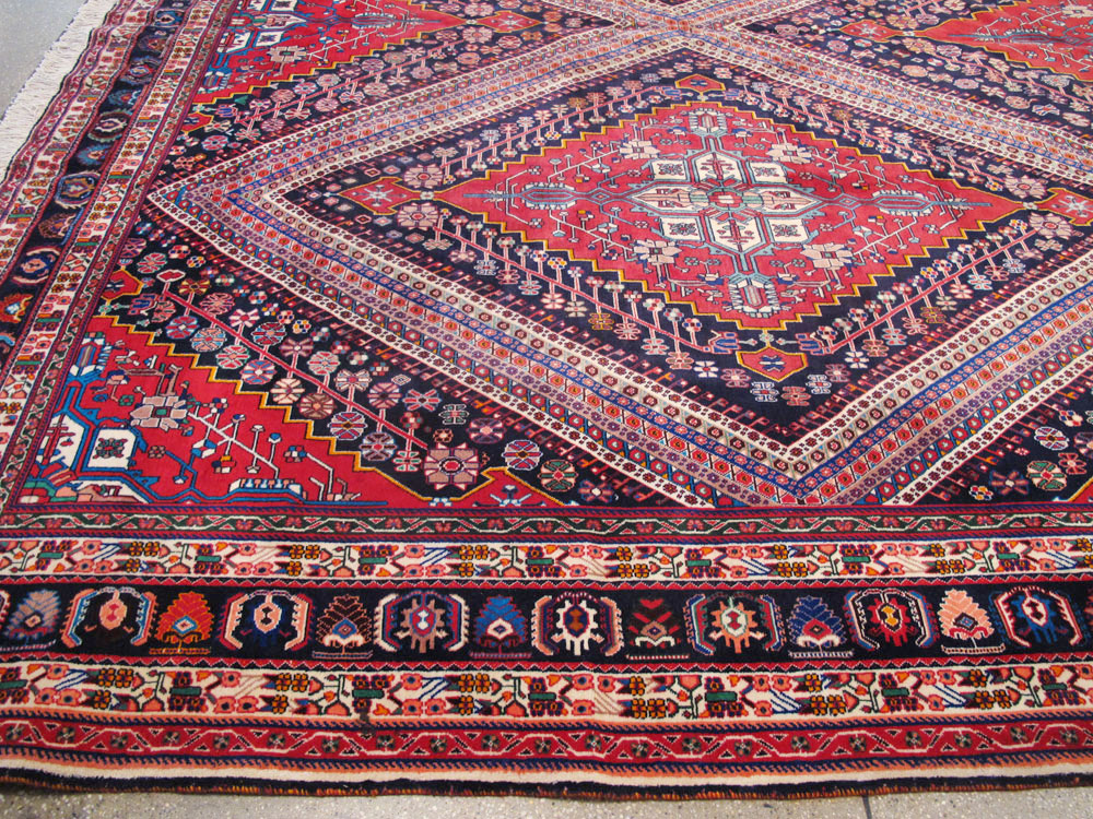 Vintage Persian Afshar Carpet, No.22844 - Staging