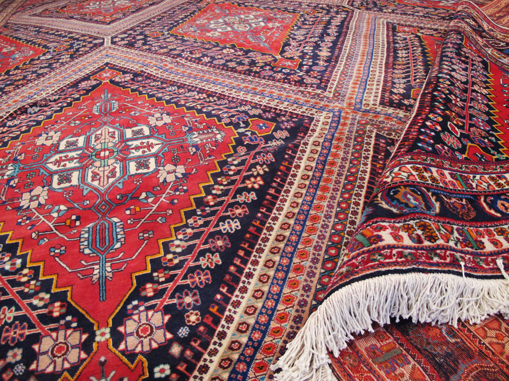 Vintage Persian Afshar Carpet, No.22844 - Staging