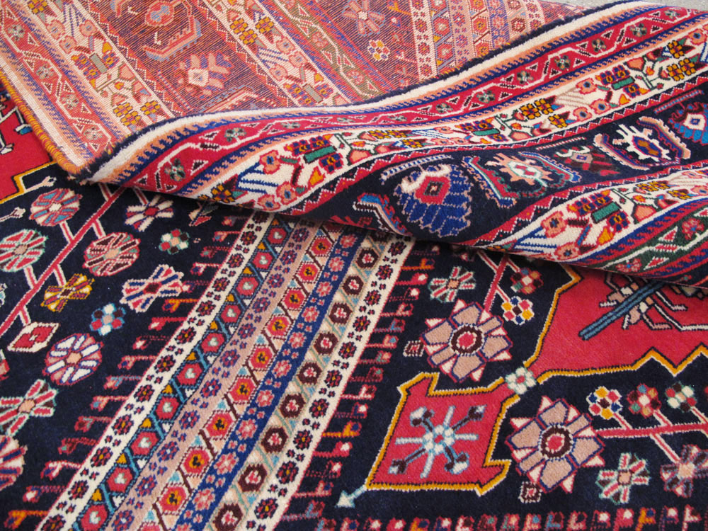 Vintage Persian Afshar Carpet, No.22844 - Staging