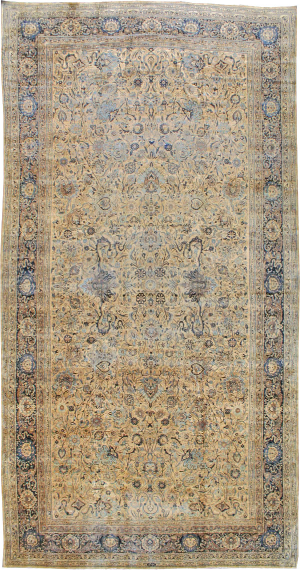 Antique Persian Lavar Kerman Carpet, No.22849 - Staging