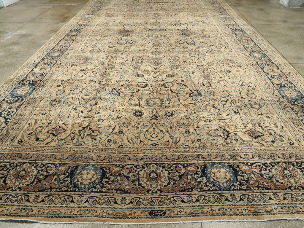 Antique Persian Lavar Kerman Carpet, No.22849 - Staging