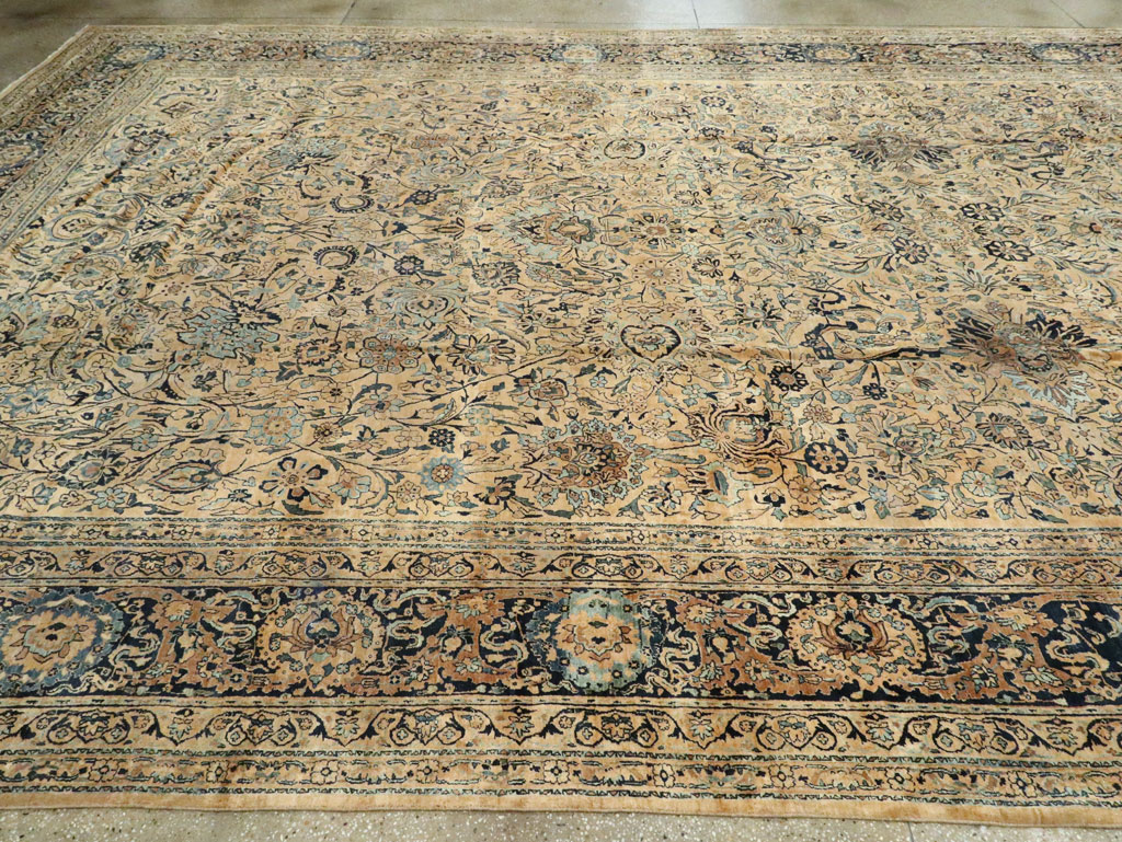 Antique Persian Lavar Kerman Carpet, No.22849 - Staging