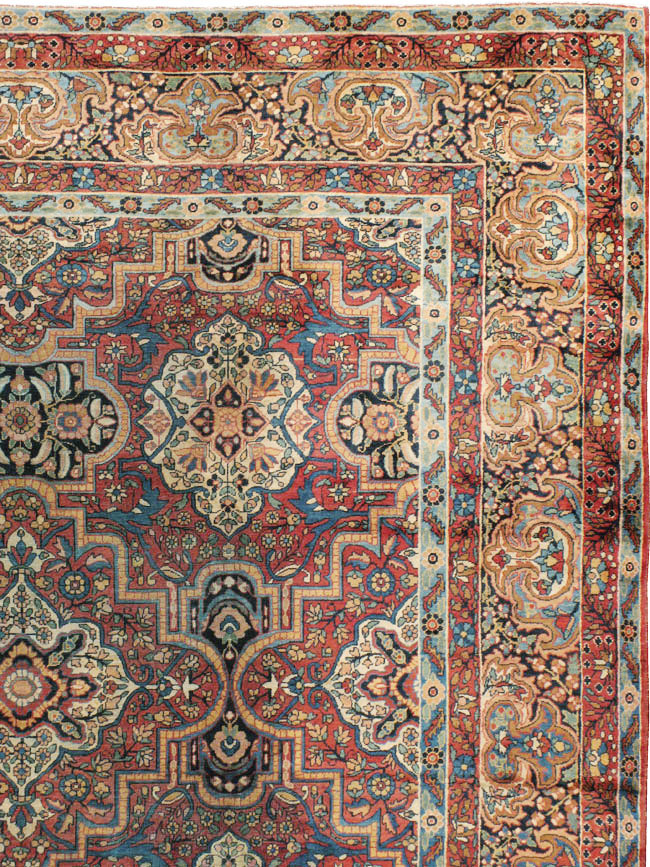 Antique Persian Lavar Kerman Carpet, No.22867 - Staging