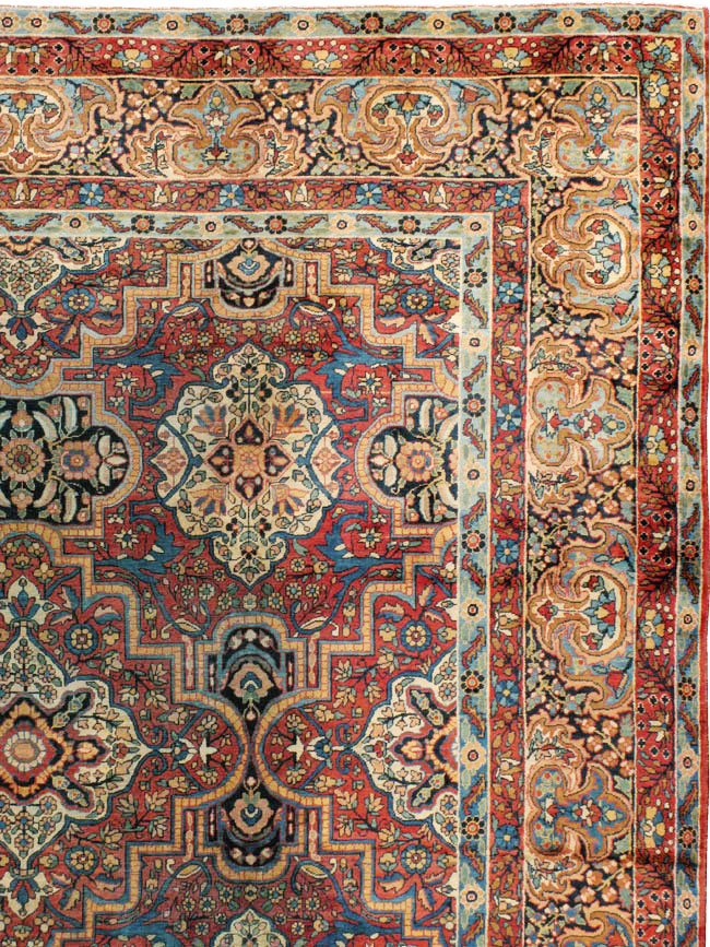 Antique Persian Lavar Kerman Carpet, No.22867 - Staging