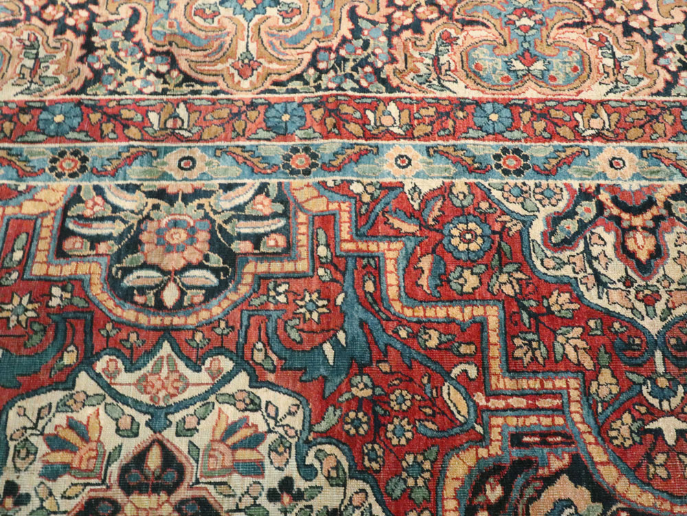 Antique Persian Lavar Kerman Carpet, No.22867 - Staging