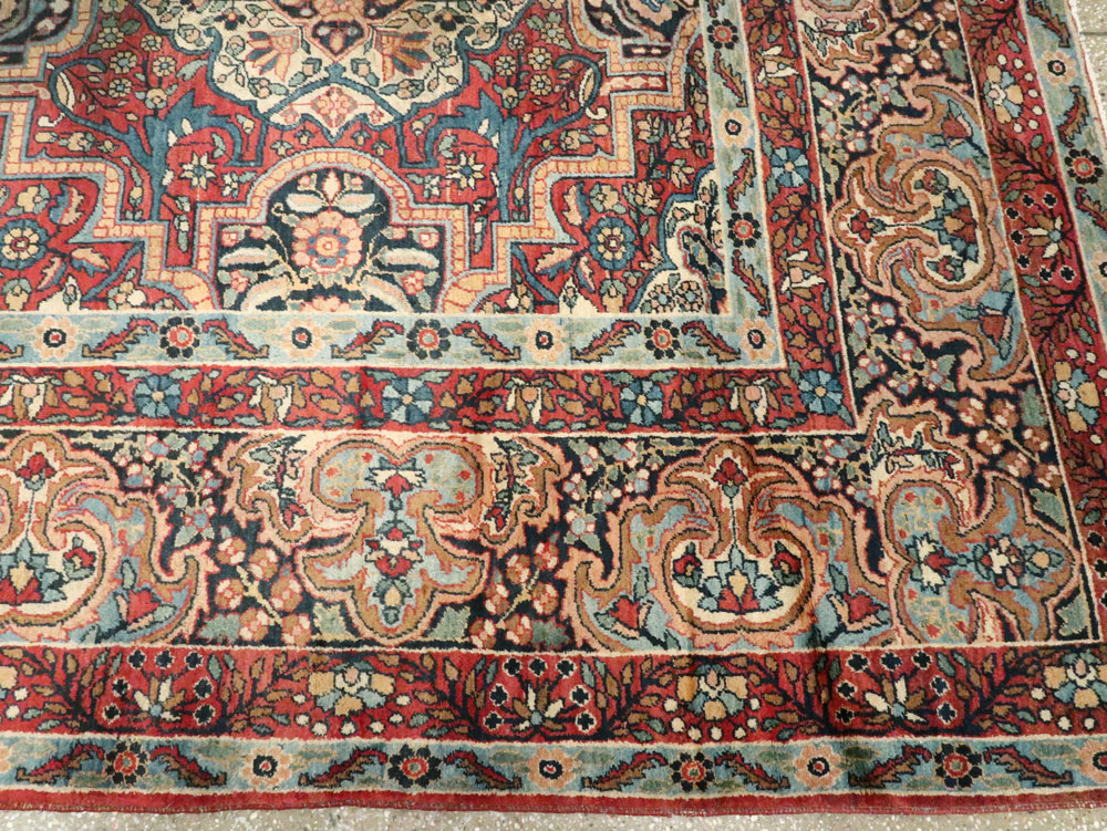 Antique Persian Lavar Kerman Carpet, No.22867 - Staging
