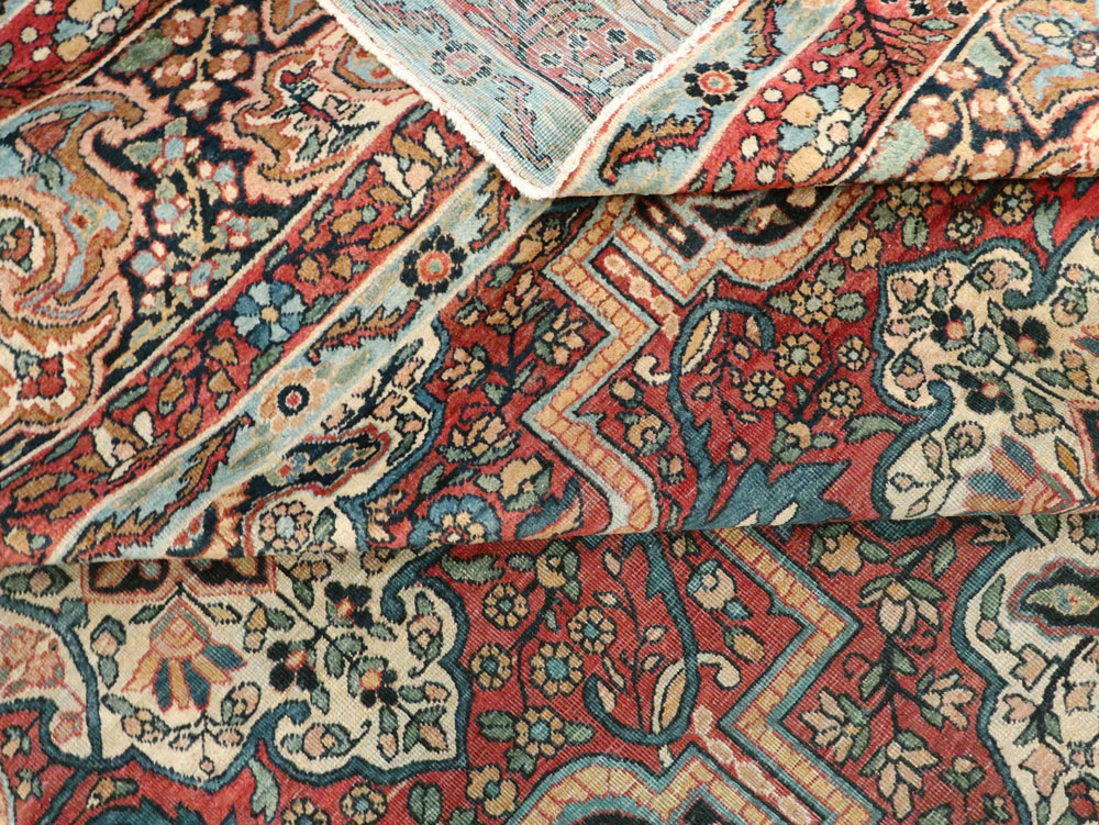 Antique Persian Lavar Kerman Carpet, No.22867 - Staging