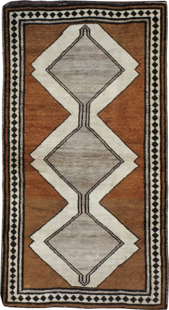 Vintage Persian Gabbeh Rug, No.22892 - Staging