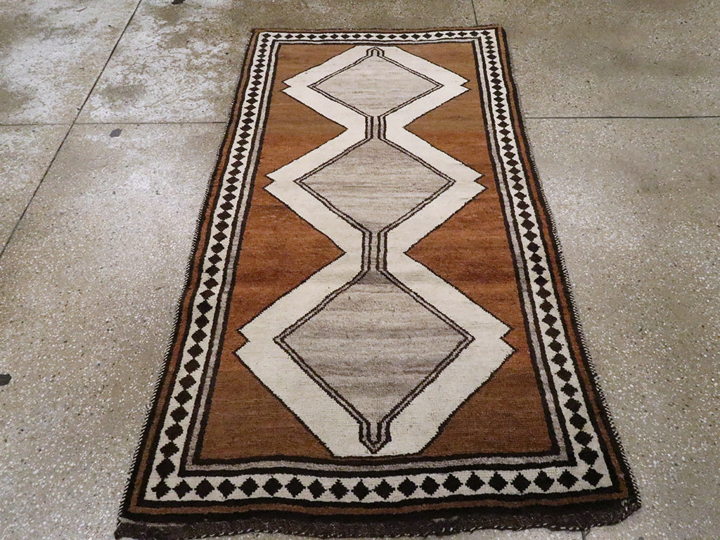 Vintage Persian Gabbeh Rug, No.22892 - Staging
