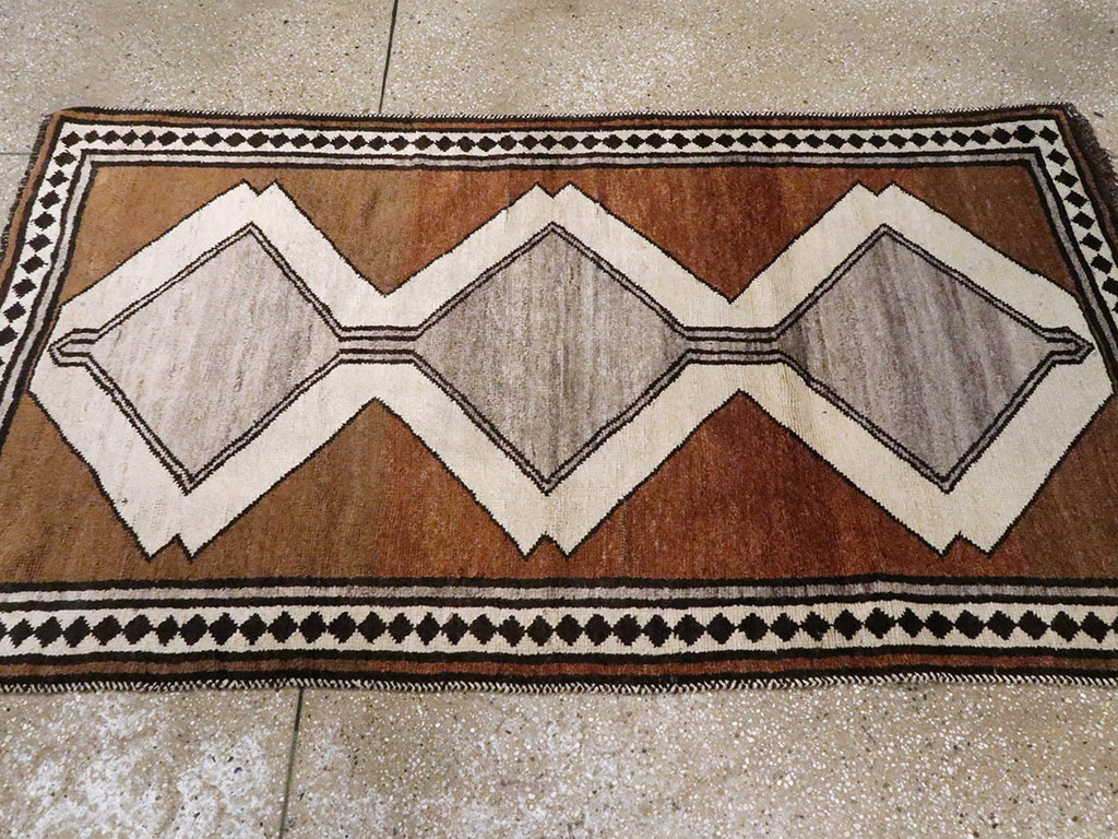 Vintage Persian Gabbeh Rug, No.22892 - Staging