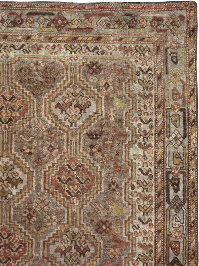 Antique Persian Shiraz Square Rug, No.22898 - Staging