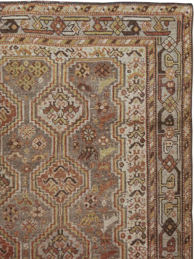 Antique Persian Shiraz Square Rug, No.22898 - Staging