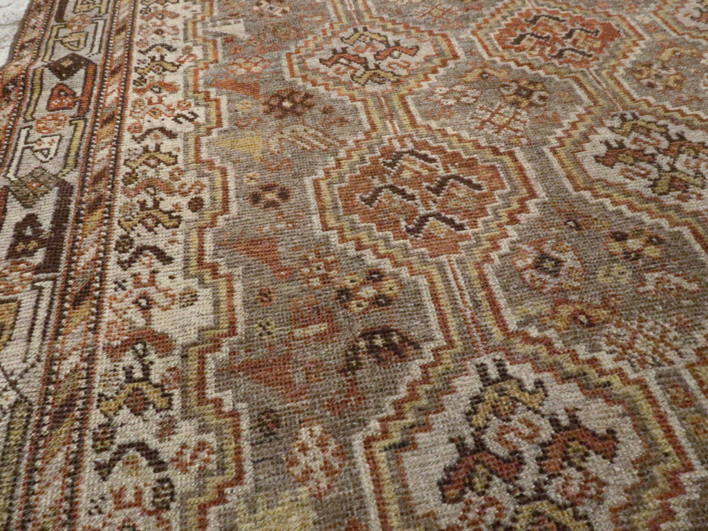Antique Persian Shiraz Square Rug, No.22898 - Staging