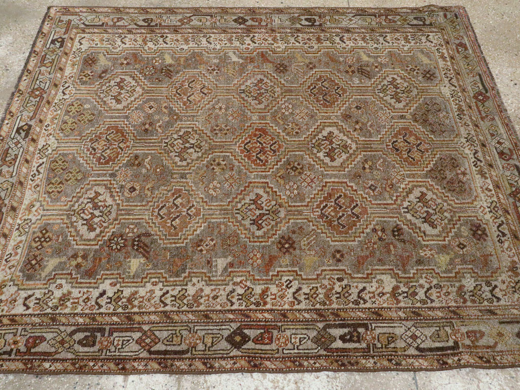 Antique Persian Shiraz Square Rug, No.22898 - Staging