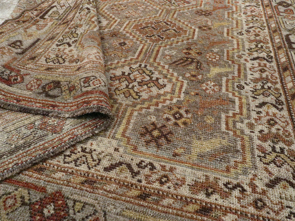 Antique Persian Shiraz Square Rug, No.22898 - Staging