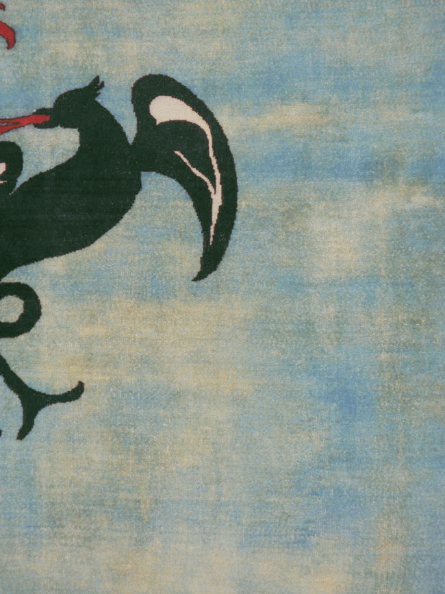 Vintage Persian Modernist Art-Deco Carpet, No.22909 - Staging