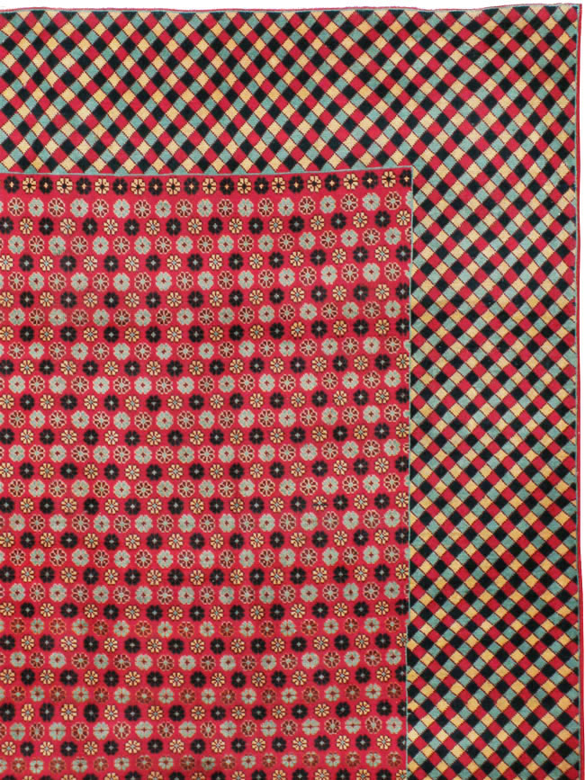 Vintage Persian Kashan Modernist Carpet, No.22916 - Staging