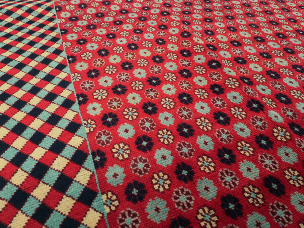 Vintage Persian Kashan Modernist Carpet, No.22916 - Staging