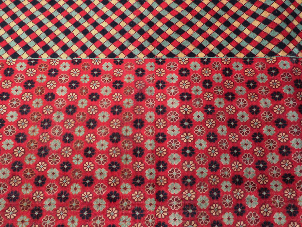 Vintage Persian Kashan Modernist Carpet, No.22916 - Staging