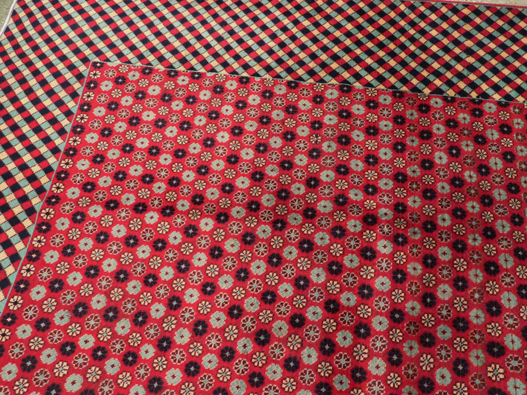 Vintage Persian Kashan Modernist Carpet, No.22916 - Staging