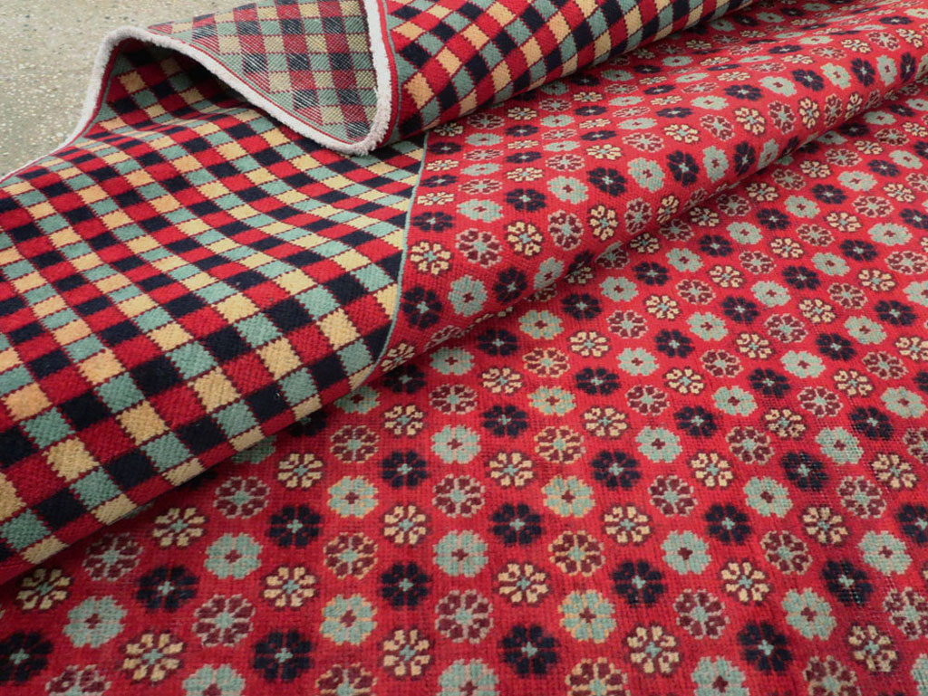 Vintage Persian Kashan Modernist Carpet, No.22916 - Staging