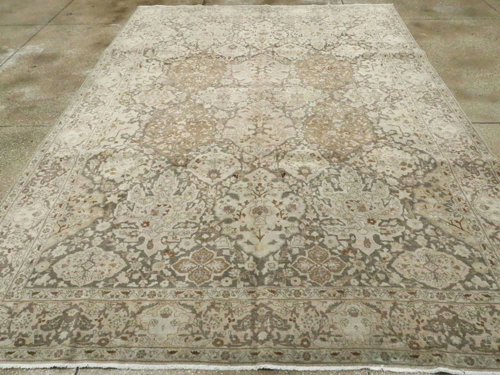 Antique Persian Tabriz Carpet, No.22920 - Staging