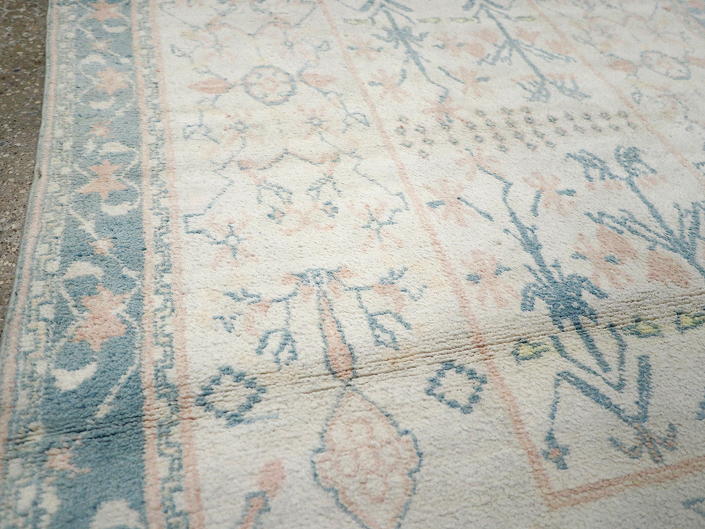 Vintage Indian Cotton Agra Rug, No.22931 - Staging