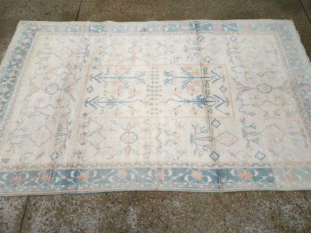 Vintage Indian Cotton Agra Rug, No.22931 - Staging