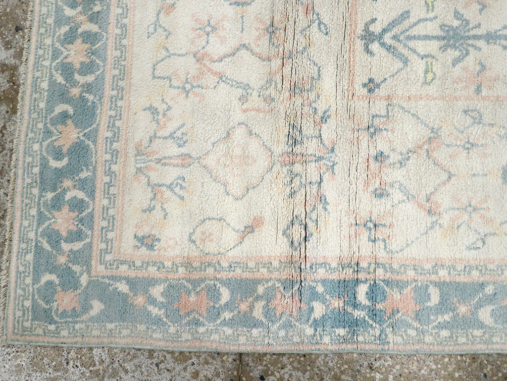 Vintage Indian Cotton Agra Rug, No.22931 - Staging