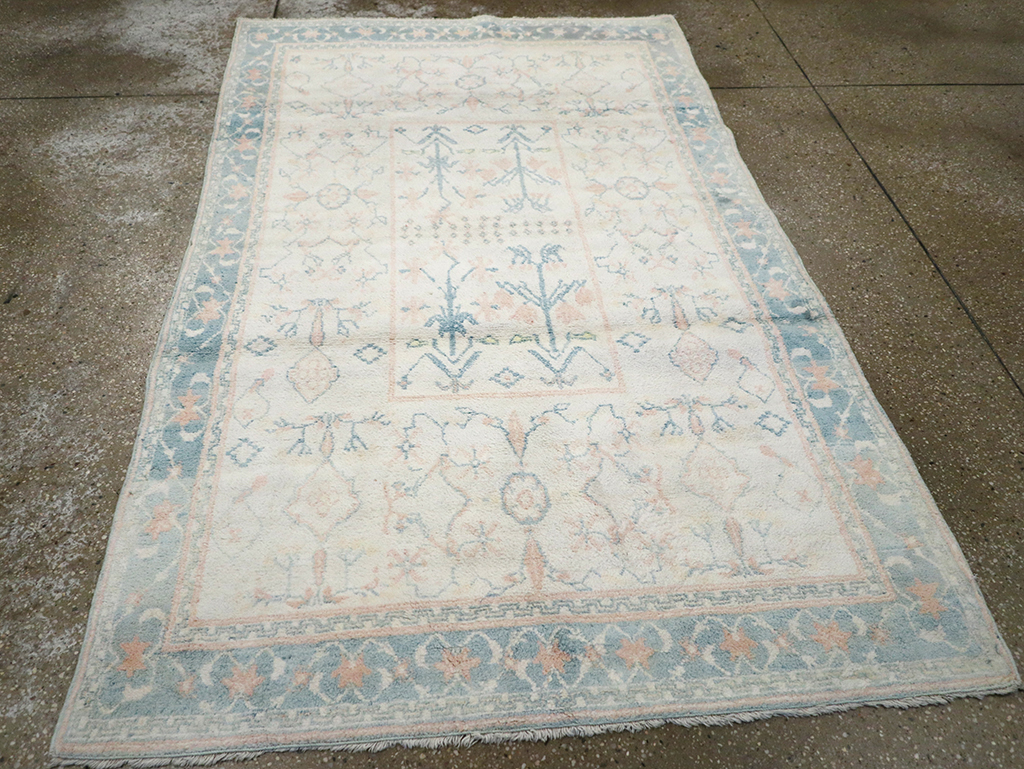 Vintage Indian Cotton Agra Rug, No.22931 - Staging