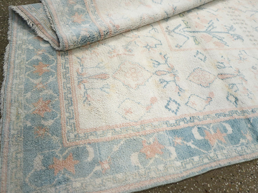 Vintage Indian Cotton Agra Rug, No.22931 - Staging