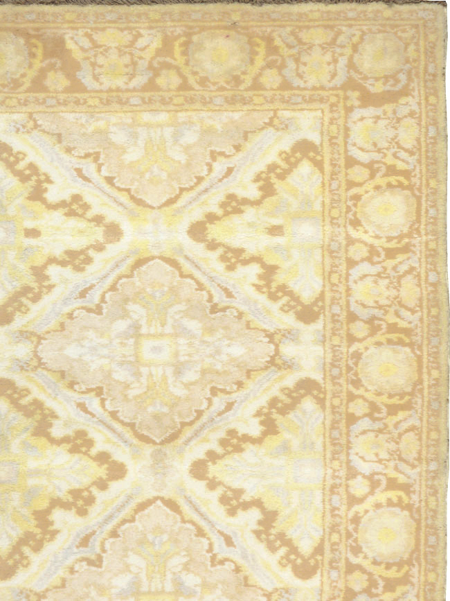 Vintage Indian Cotton Agra Rug, No.22940 - Staging